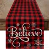 Black and red plaid Believe