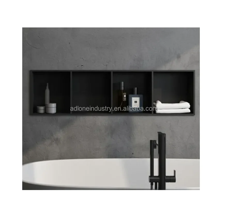 Black New 2021 Stainless Steel Matte Golden Shower Niches In Wall Shell