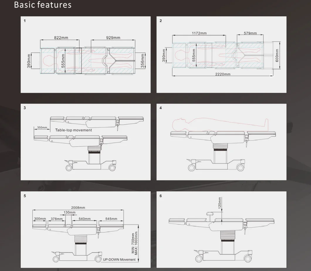 China leading brand operating room equipment carbon fiber c arm compatible GE matched orthopedic operation table