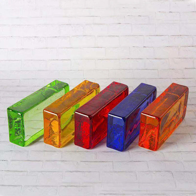 Glass bricks for building decoration  solid, hollow, colored, exquisite