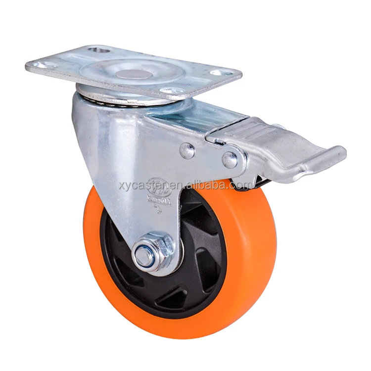 Medium Duty Double Ball Bearing 4 Inch Fixed Caster Wheels for furniture