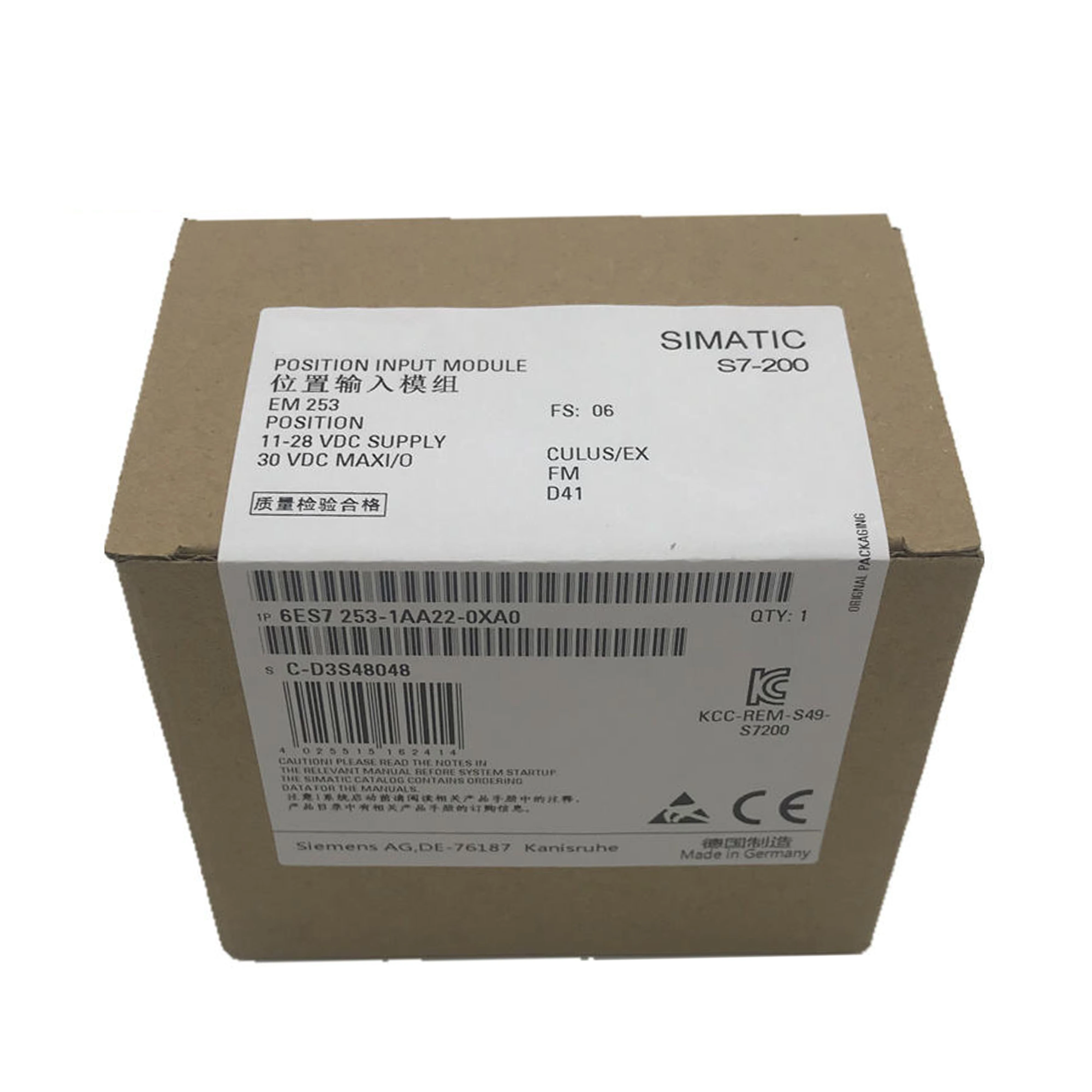 New Original 6ES7 253-1AA22-0XA0 6ES7253-1AA22-0XA0 positioning module for Siemens SIMATIC S7-200 series PLC. Supports high-speed pulse output and precise axis control, with stable positioning performance and strong anti-interference. 