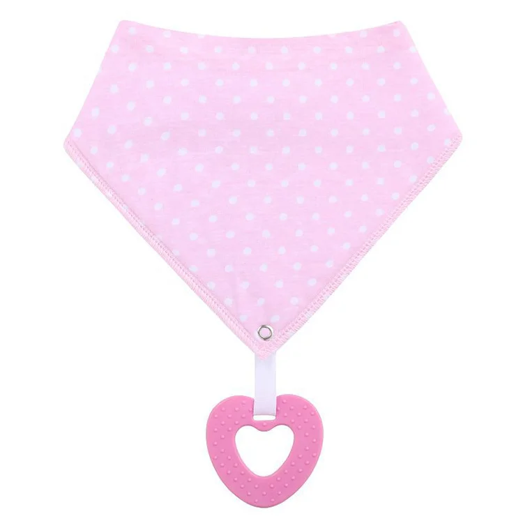 Оптовая продажа Новое поступление еда класс Малыш Хлопок Детские Бандана слюни прорезывания зубов нагрудники силиконовые