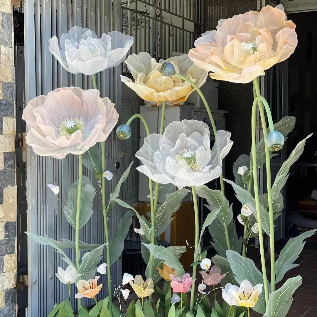Hot Selling Giant Silk Flower Art Mall Shop Window Decoration Decorative Flower Activity Layout