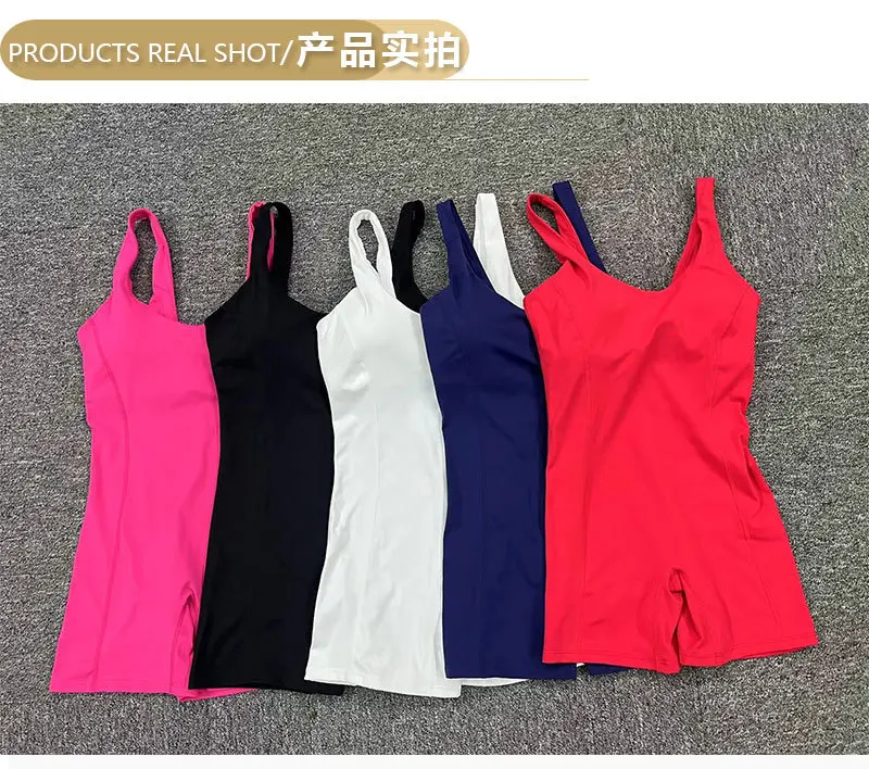 Soft Naked Feeling Slim U Shape Gym Fitness Sets For Adults Wear Workout One Piece Jumpsuits Women Yoga Shorts Bodysuits manufacture