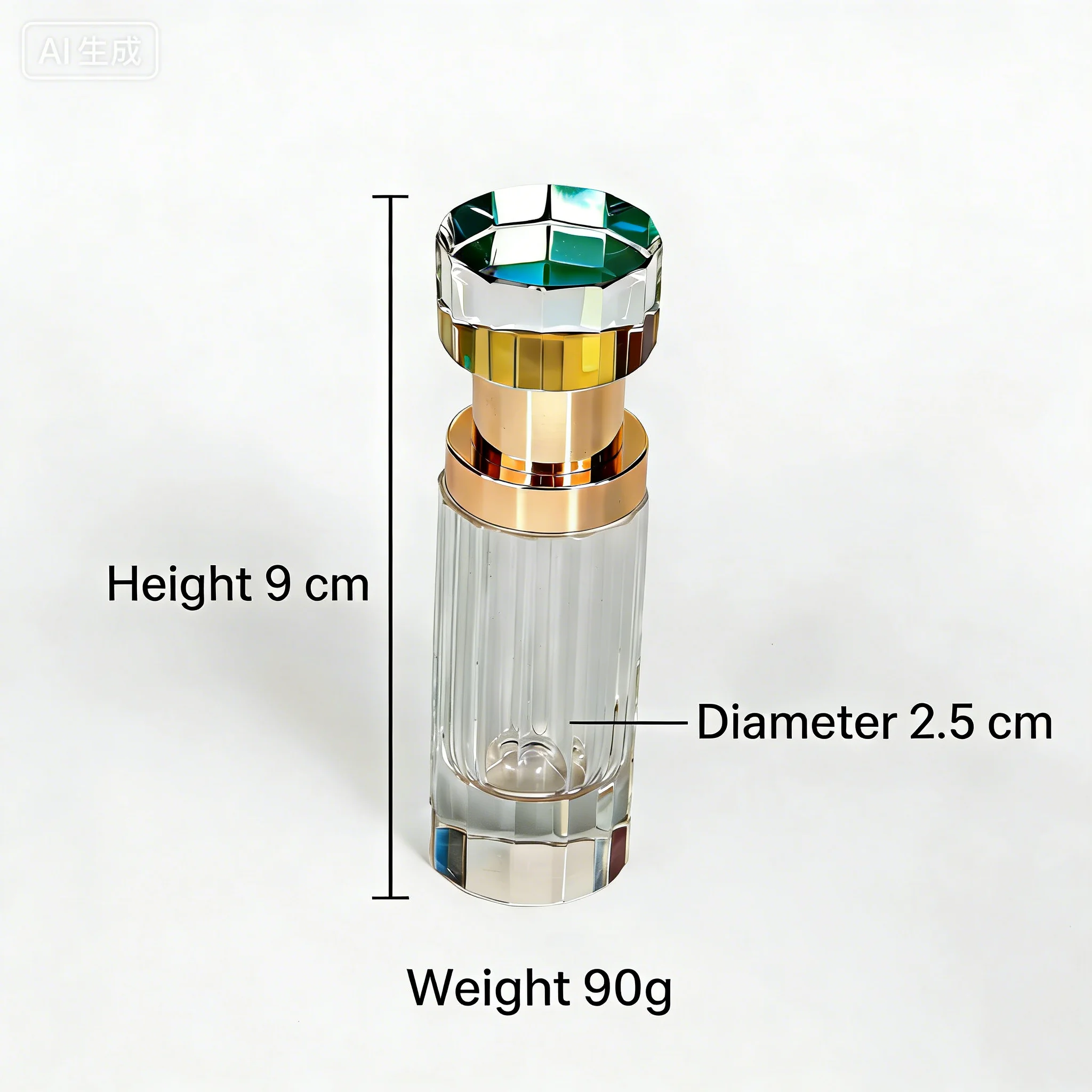 Small Bridge 6ml Essential Oil Glass Bottle Carved Engraved  Perfume for Liquide Essential Oil Crystal Collection WDY-0451