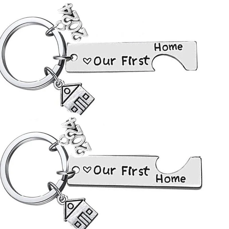Bulk Custom Metal Keychains, Realtor Closing Gifts, Personalized House Keyring, Real Estate Client Gift, Custom Logo Keychain For Home - UK