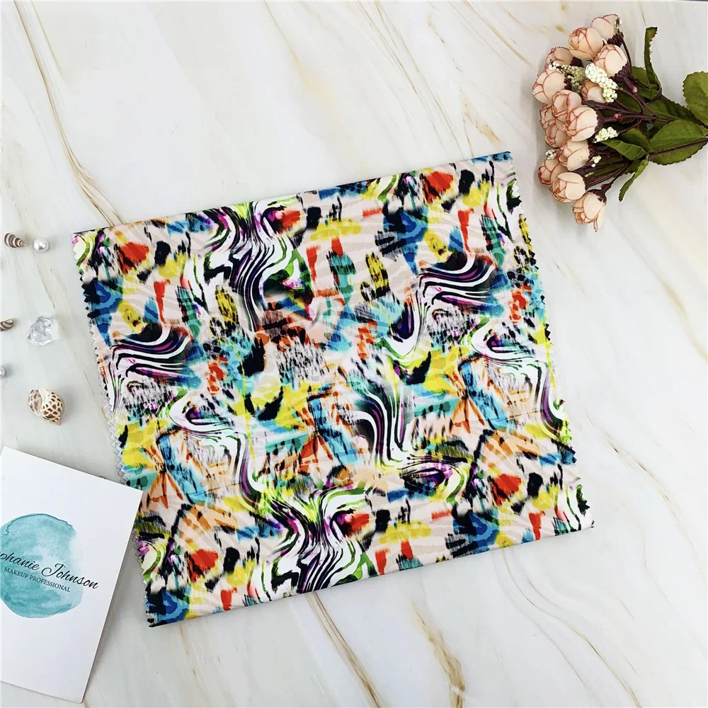 
 Йога ткань, 4-слойная трикотажная ткань на основе лайкры, с принтом на заказ  