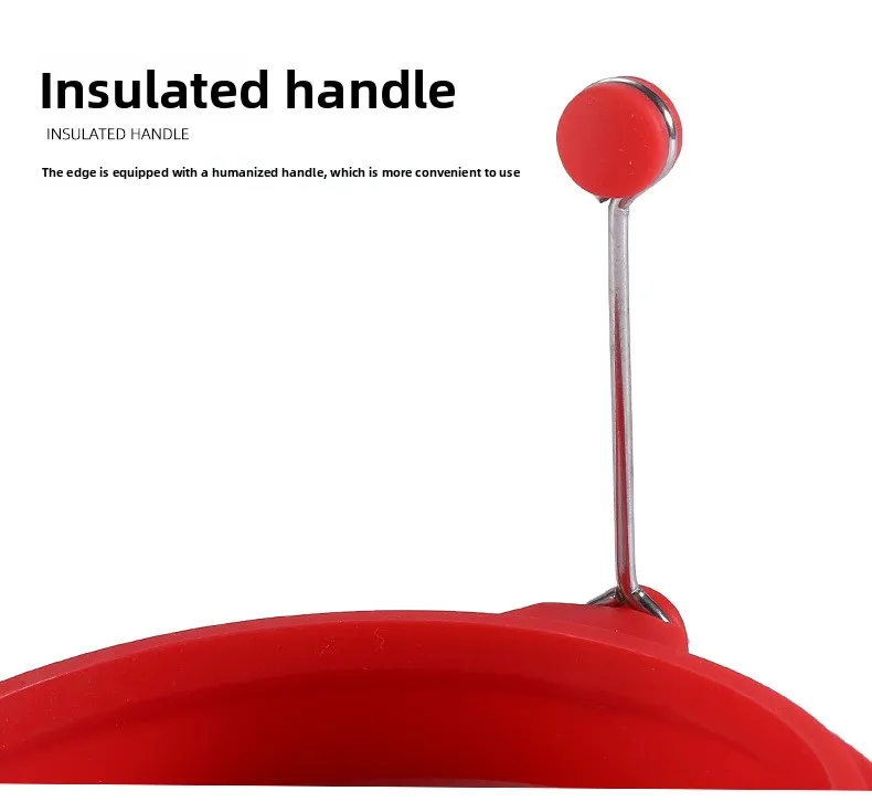 Circular Heart-Shaped Silicone Egg Maker Pouch Egg Mold and Pancake Mold Tool for DIY Pancakes and Fried Eggs supplier