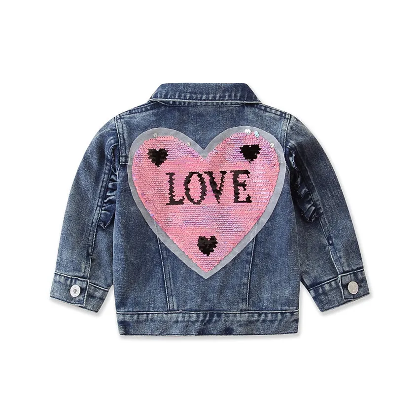 2021 Kids Heart Jeans Fashionable Denim Coats for Spring
