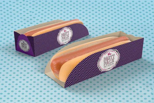 Support Customized Services Multicolor Portable Tray Takeaway Fast Food Container Hot Dog Box