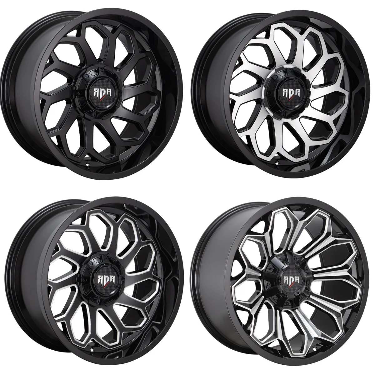 Multispoke Deep Concave Designnegative Offset Offroad 4x4 Suv Truck Alloy Wheels For Pickupjeep
