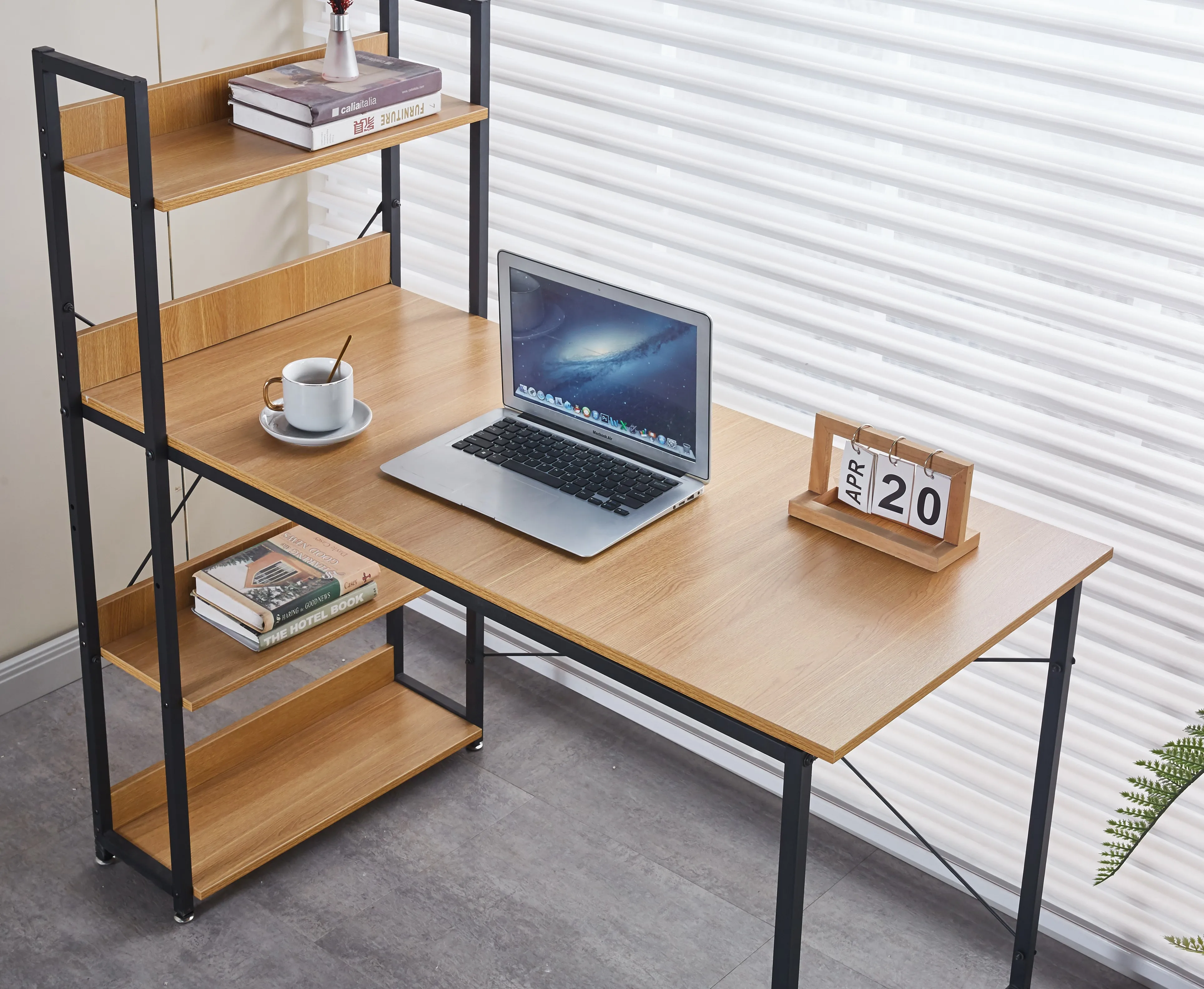 New Product-120cm Simple Iron Frame Study Table Computer Desk with