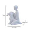 Sitting man and Dog - White
