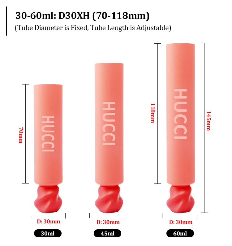Custom 8oz 30-60ml Cosmetic Empty Soft Pink Squeeze Tube Packaging Body Hand Cream Lotion Tube with Screw Cap