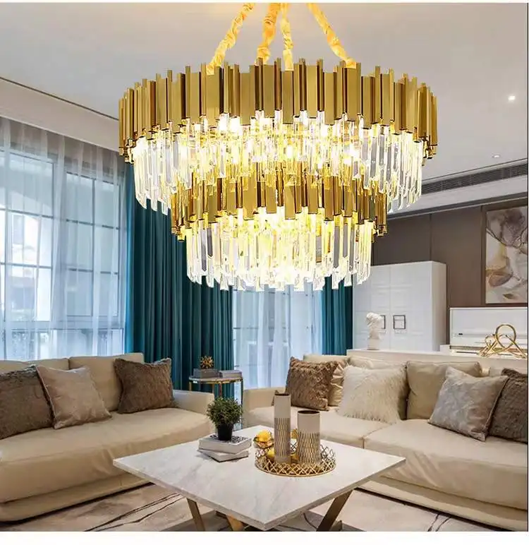 American Villa Hotel Chandeliers Lighting Quality Stair Light Chandelier Glass Pendant Ball