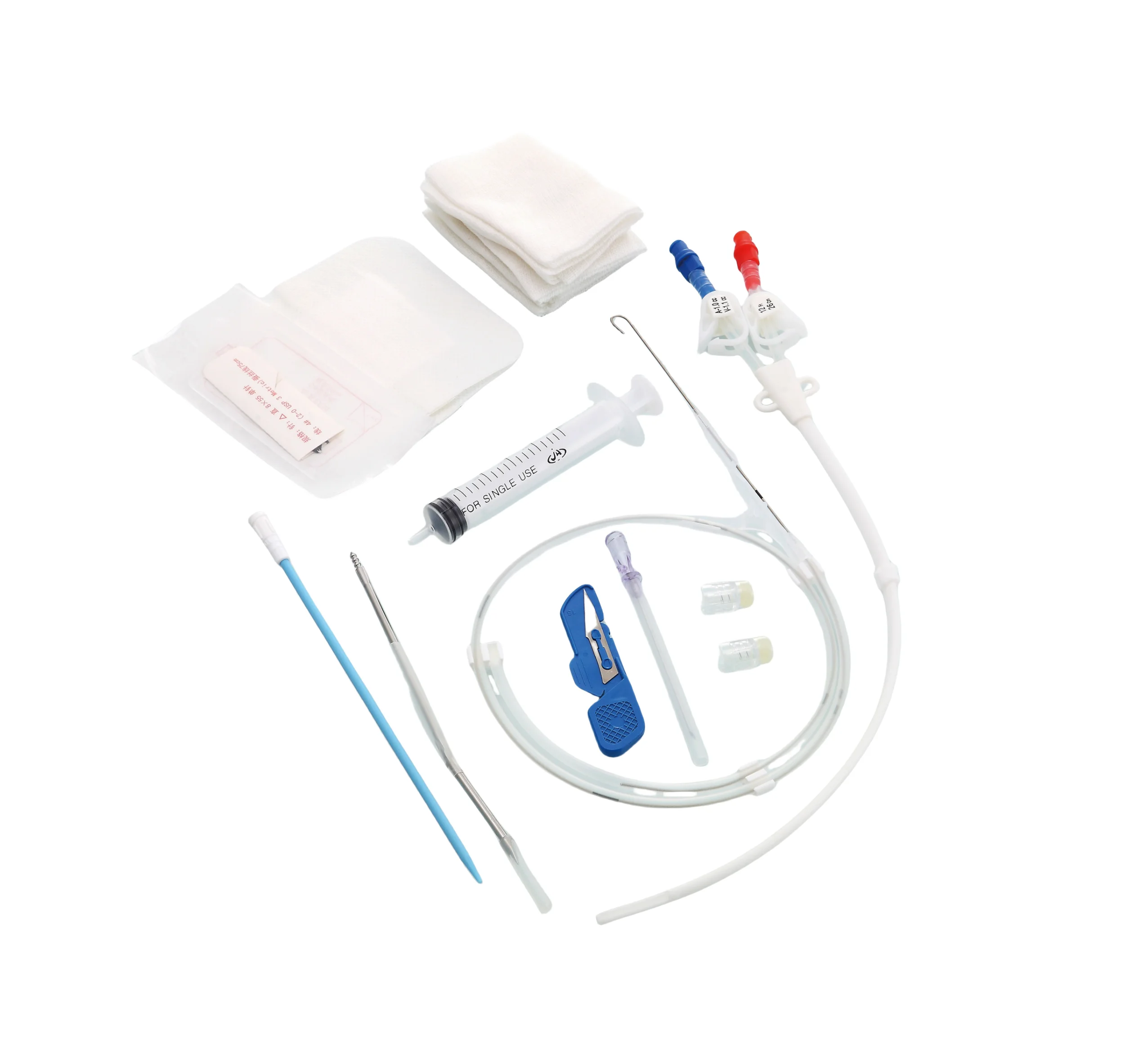 Long term indwelling hemodialysis catheter set  15F