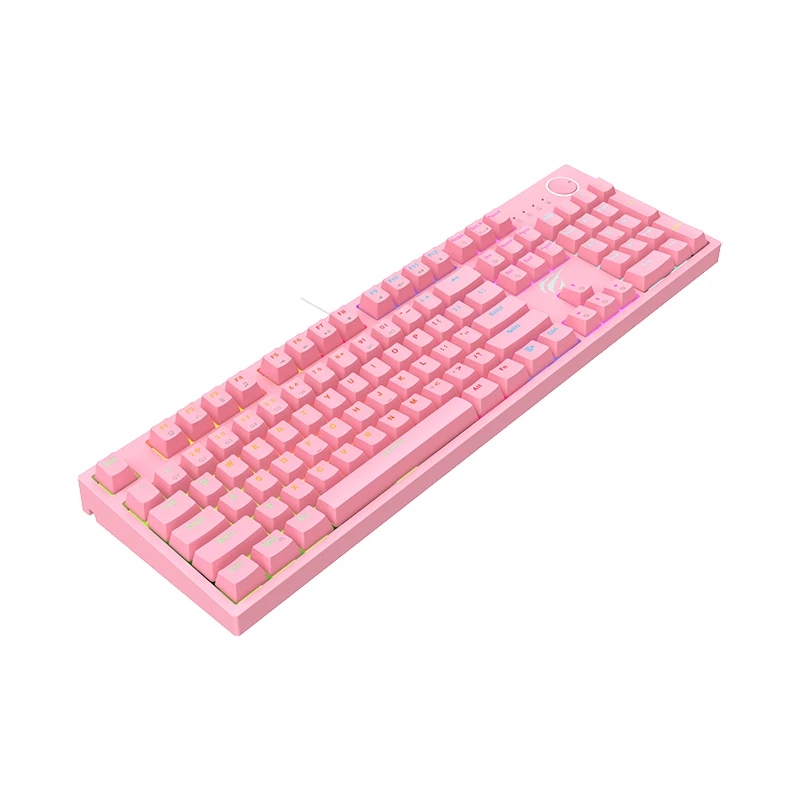 KB871L Usb 104 Keys Gaming Keyboard Wired Colorful Rgb Pink Gaming Keyboard Teclados Game for Gamer Desktop Computer