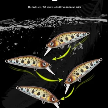 Mini Silver Single Hook Artificial Hard Bait Micro Lure Topmouth Culter Bass Whitebait Mouth Plastic Material Bottom Fishing – Hard Lure – view 5