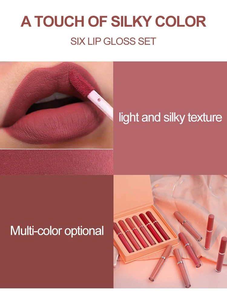 Matte Liquid Lipstick Set Waterproof Lip Makeup For Girls Women Multi