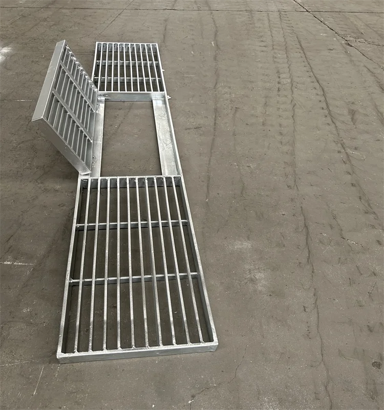 Singapore HDB Galvanized House Drain Grating 1800x300mm with Hinge for Floor Ditch Cover