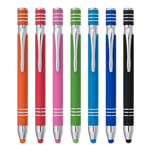 Novelty Retractable Ballpoint Pen Stylus Multi-Color Aluminum Barrel Hot-Selling Sports Metal Pen with Custom LOGO