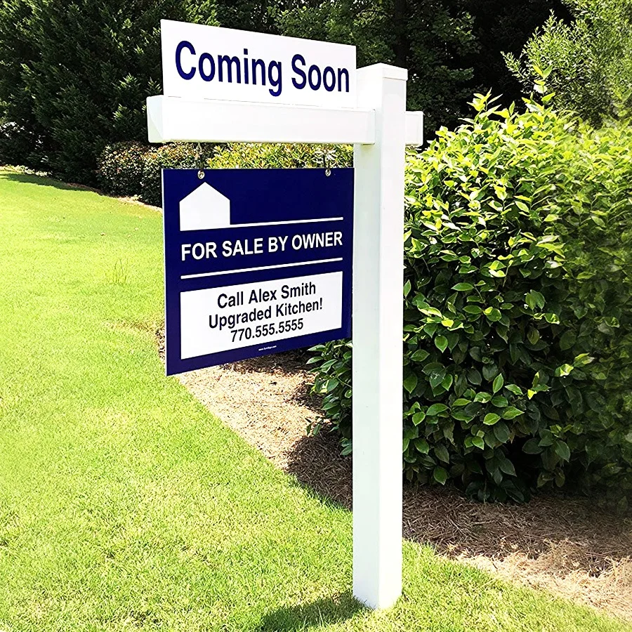 For Sale Sign Real Estate Sign Holders & Clips (2 Each) For Hanging Or Attaching Signs And Riders To Posts, Includes Mounting Screws Yard Sale Signs