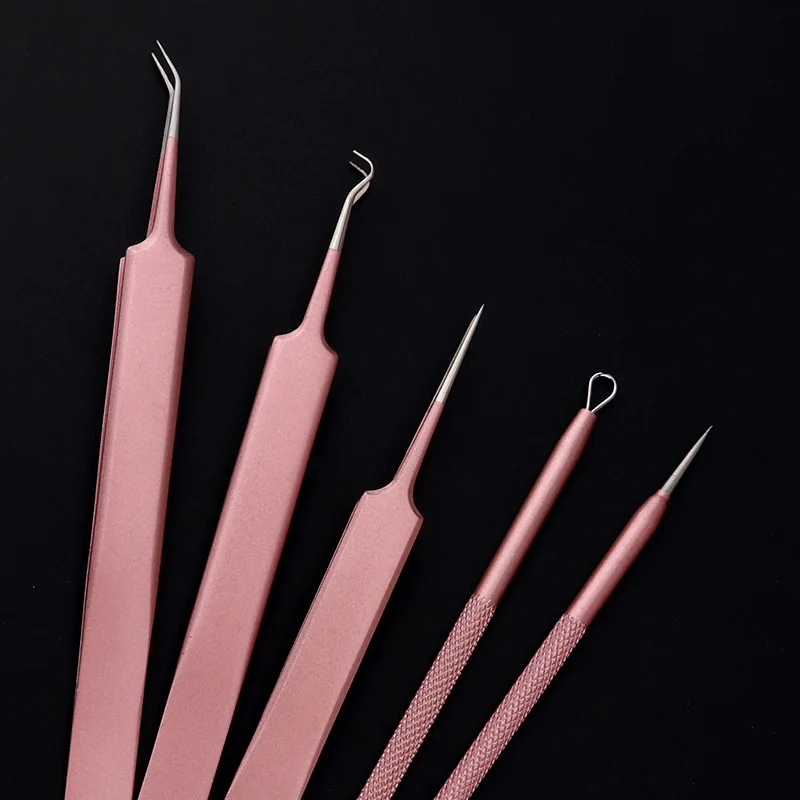 5件不锈钢面针黑头清除器工具套件