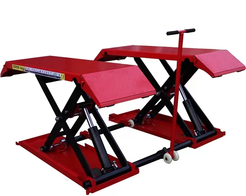 4000kg 1.2m Movable Hydraulic Scissor Car Lift With Ce Certification ...