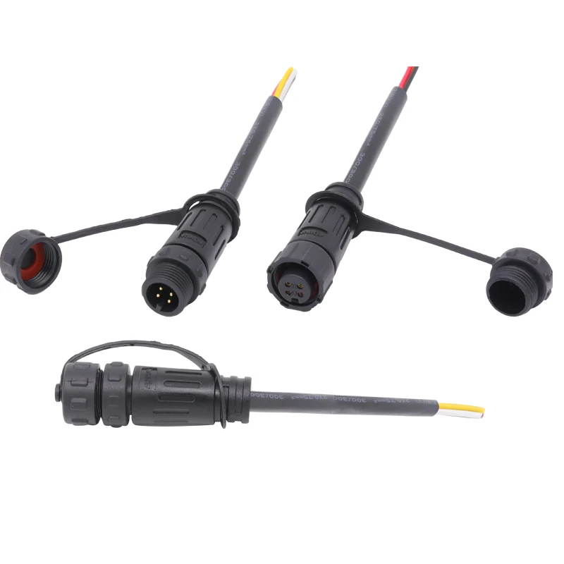 Aohua Custom Mini Waterproof IP67 Connector for LED Outdoor Automotive Lighting M12 2pin 3pin 4pin 5pin 6pin 7pin 8pin