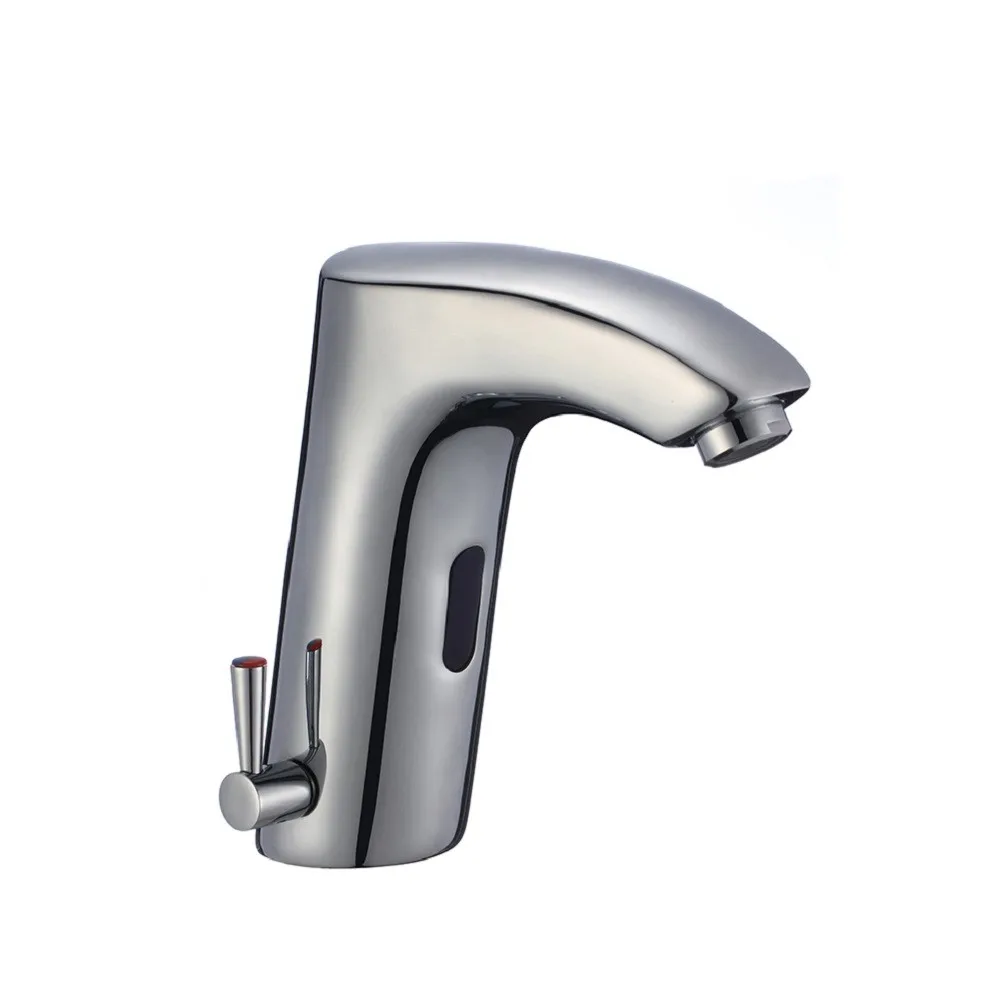 Modern Design Automatic Sensor Faucet Touchless Infrared Basin Mixer Tap Brass Deck Mount Infrared Sensor Wash Basin Faucet