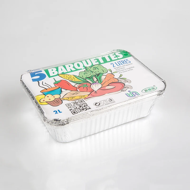 TIA CA61 Factory Direct Supply Edge Anti-Cut Design  Insulated Fast Food Container 1890ML Foil Container