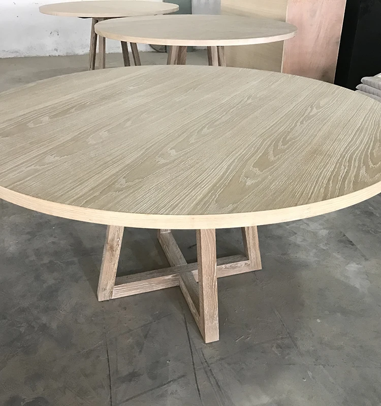 Mrs Woods New Design Oak Wood Rustic Round Farmhouse Table With Cross Base  For Dining Room - Buy Wood Dining Table,Round Farmhouse Table,Farmhouse  Round Pedestal Table Product On Alibaba.Com