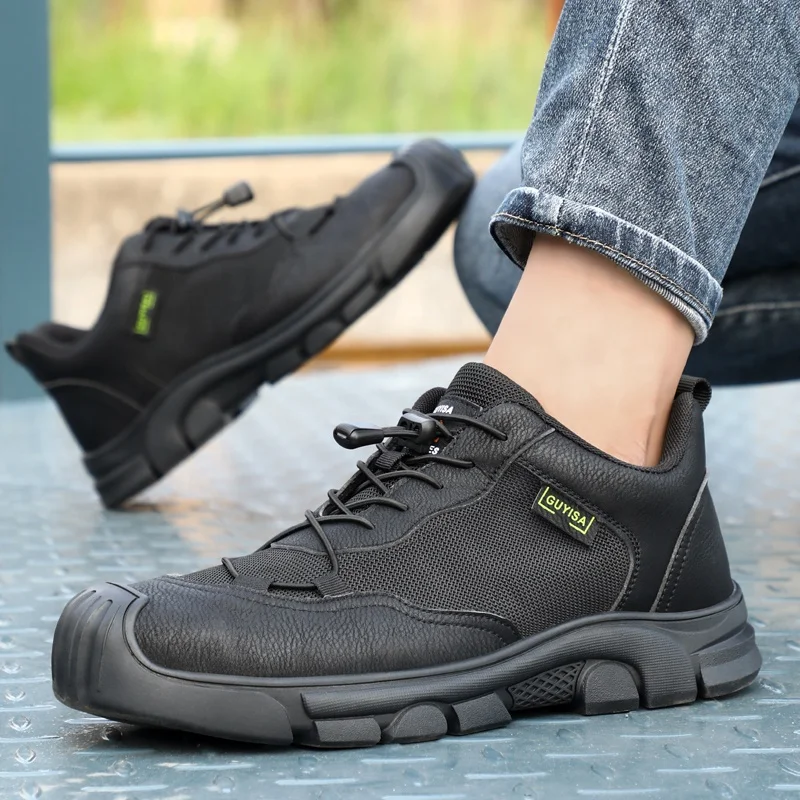 For Brand Fashion Work Outdoor Breathable Comfortable Summer Autumn Fall Winter Water Resistant Steel Toe Safety Shoes Unisex
