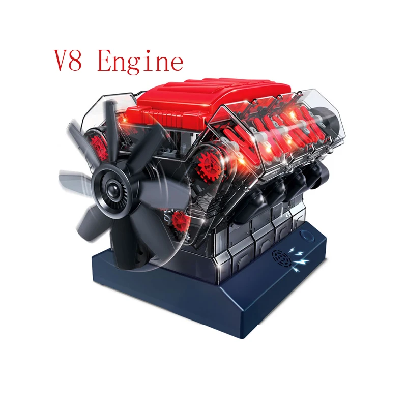 V8 Kit Diy Steam Toy Engine Build a Working Model 1:3 Mini Adult Dm118 V8 Engine 8 Cylinder Engine Models