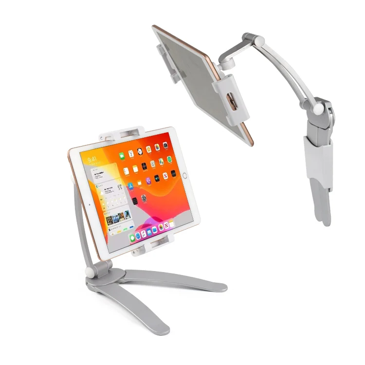 silver Wall Hanging Folding Phone Stand Aluminum Alloy Tabletop Tablet Stand rack