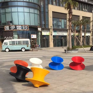 Modern 360-Degree Rotating LED Spun Chair Outdoor Furniture for Playgrounds & Amusement Parks Glowing for Bedrooms