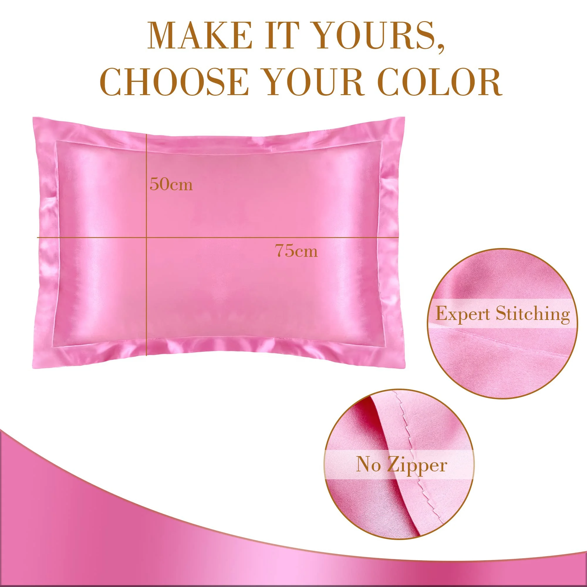 Wholesale Eco-friendly Antibacterial 20"x 26" 22mm 100% Pure Mulberry Silk Pillow Case Set for Sleeping factory