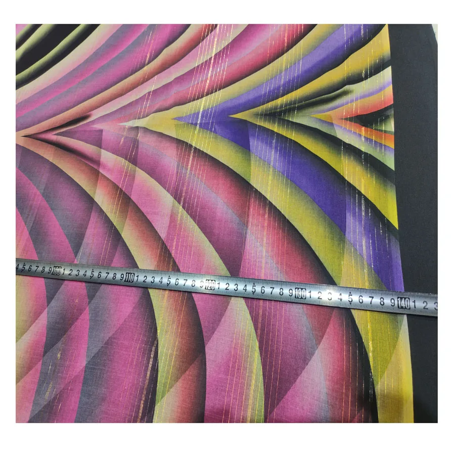 Печать шарф вуаль ткань с золотой линии новый дизайн для леди суданского toub и платье