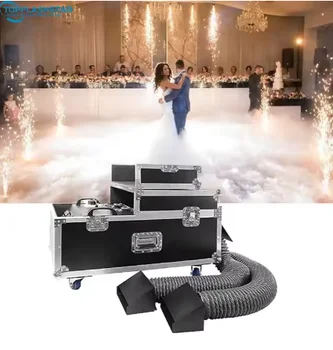 3000W Water Mist Fog Machine Dual Output High Power Stage Low Lying Smoke Haze DJ Concert Event Wedding Party Performance