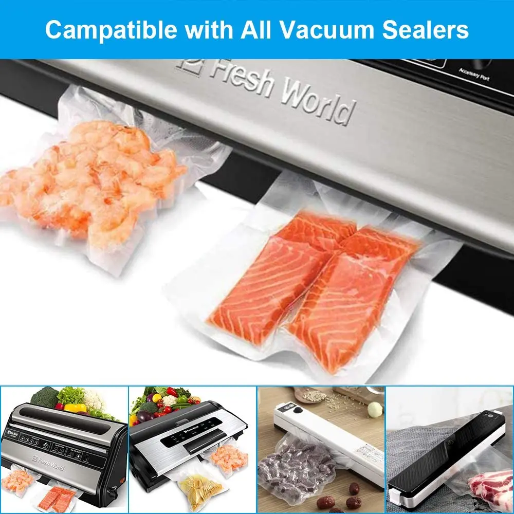 Textured Embossed Heavy Duty Plastic Commercial Grade Freezer Sous Vide  Safe Pre-Cut Vacuum Sealer Storage Bags for Food Saver - China Vacuum Bag, Food  Bag