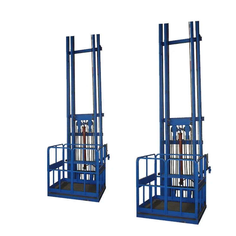 Small Platform Single Guide Rails 500kg 1000kg Cargo Lift Freight Elevator