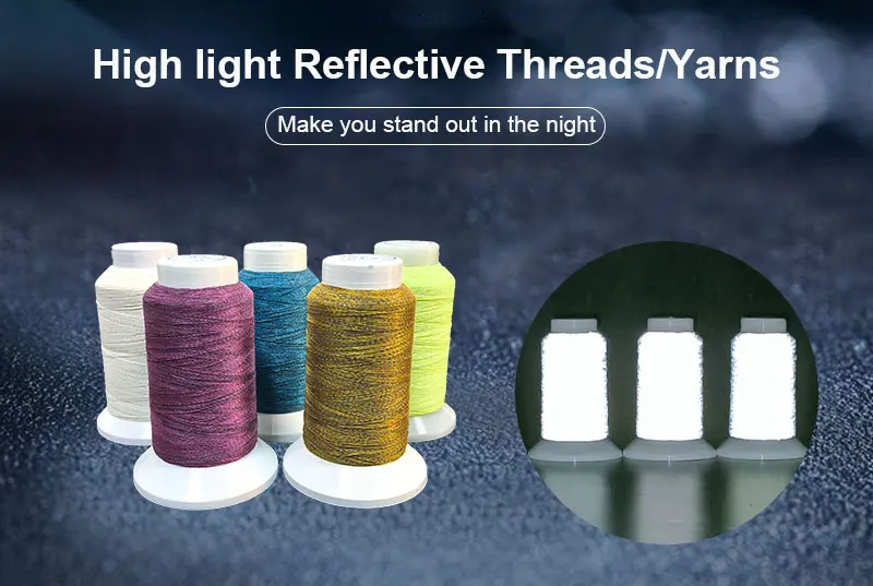 High Quality Strong Light Reflective Thread Reflective Embroidery