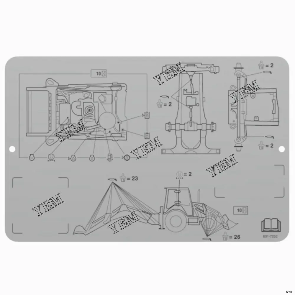 424 Plate-Instruction Part No. 601-7252 6017252 China Engine Parts Supplier 3