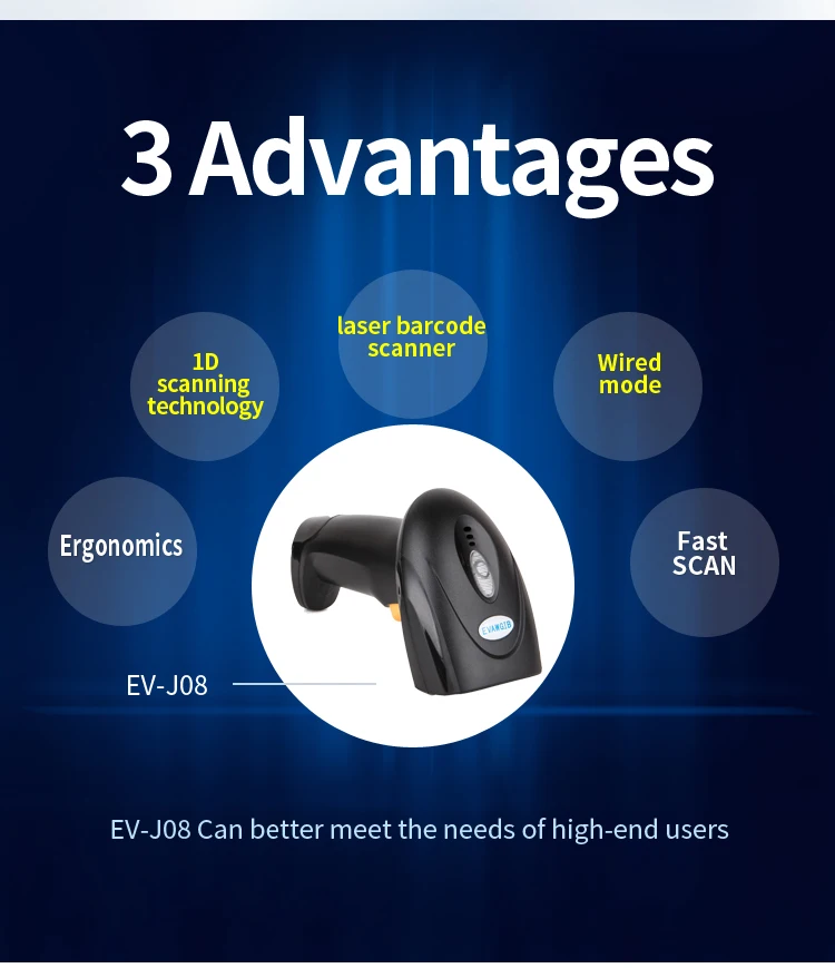 Evawgib Handheld 1d Laser Scanner Barcode Print The Barcode For Warehouse Laser Equipment Parts 1072