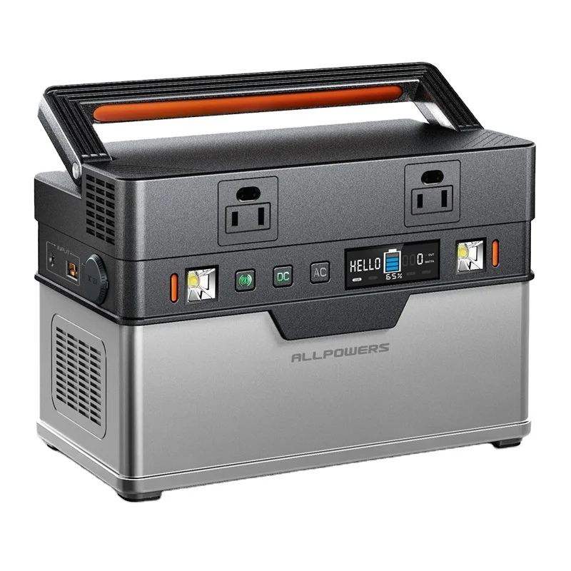 ALLPOWERS Portable Power Station 606Wh Lithium Battery Solar Generator with Solar Panel 700W Backup Supply 110V 220V AC Outlet