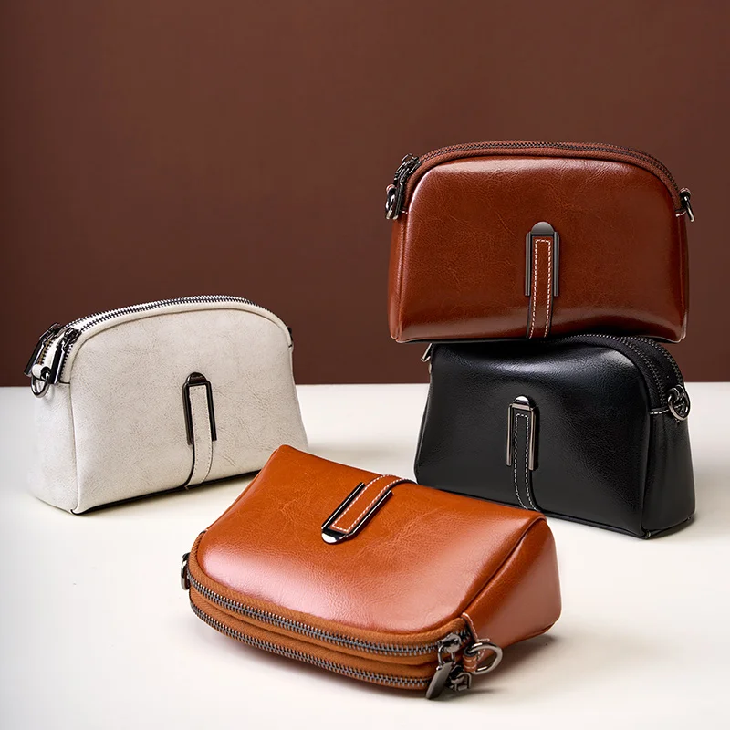 2026 New Fashion Lady Famale Leather Custom Mini Bag for Ladies Sling Bag Leather Crossbody Cross Body Shoulder Bag