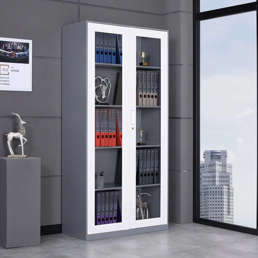 Двухуровневые шкафы для хранения документов armarios de office чехол книг со стеклянной