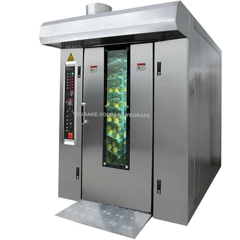 Industrial Bread Rack Oven 32 Trays Rotary Oven Gas Commercial Rotating Bakery Oven Machine