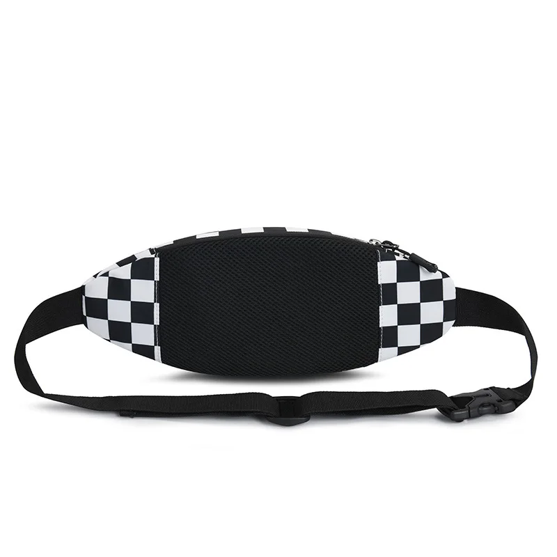 Latest Design 2025 Winter Nylon Waterproof Fanny Pack Unisex Outdoor Sport Checkered Bum Bag